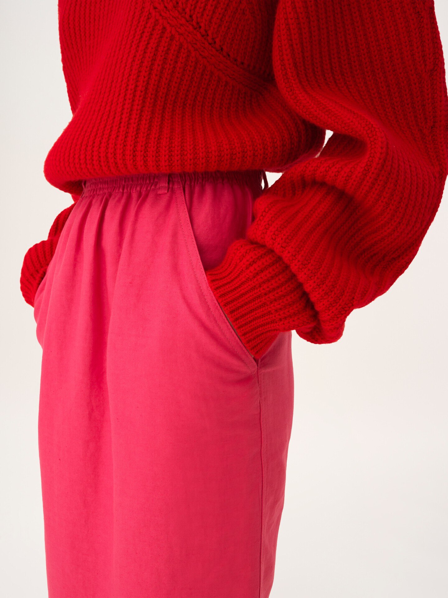 Midi pencil skirt in cotton-mix gabardine - 7