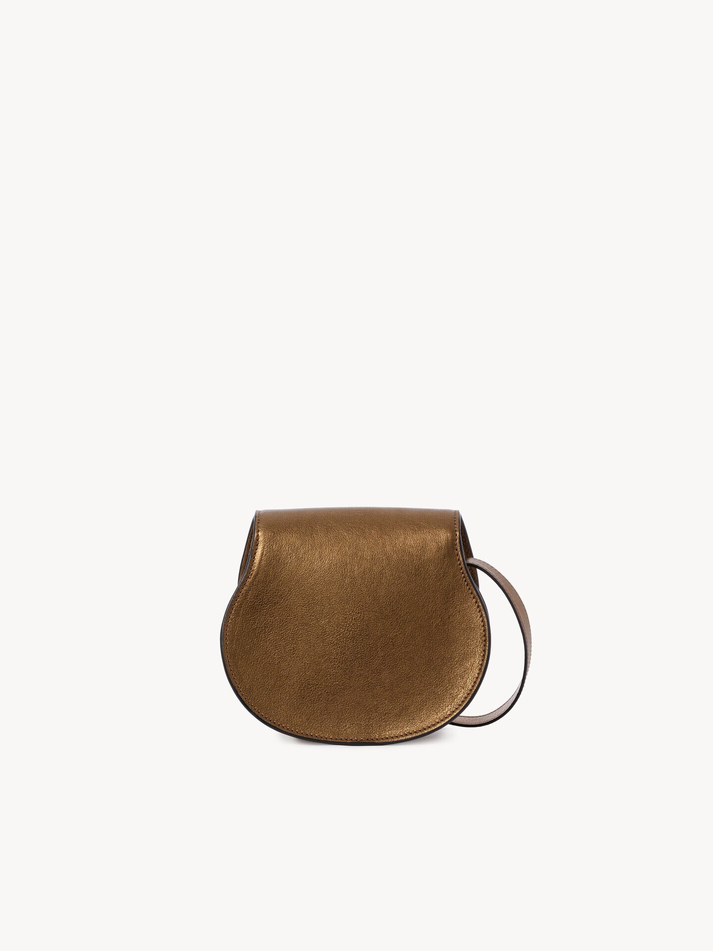 Small Marcie saddle bag in metallic leather - 7