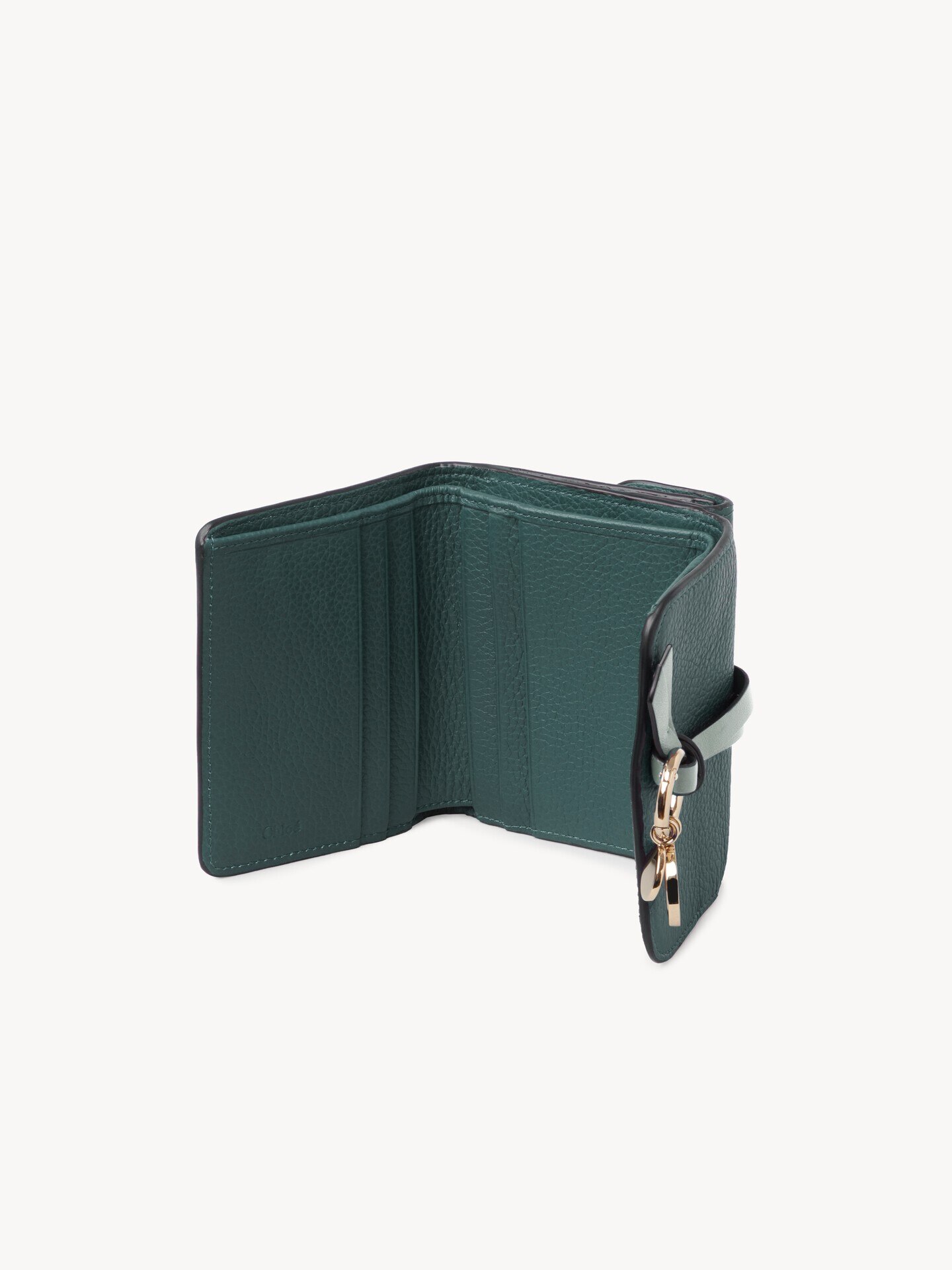 Small Alphabet tri-fold in grained leather - 4