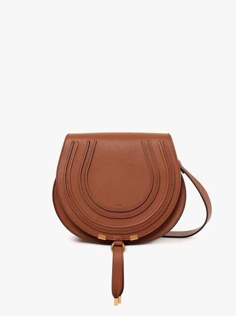 Marcie saddle bag in grained leather