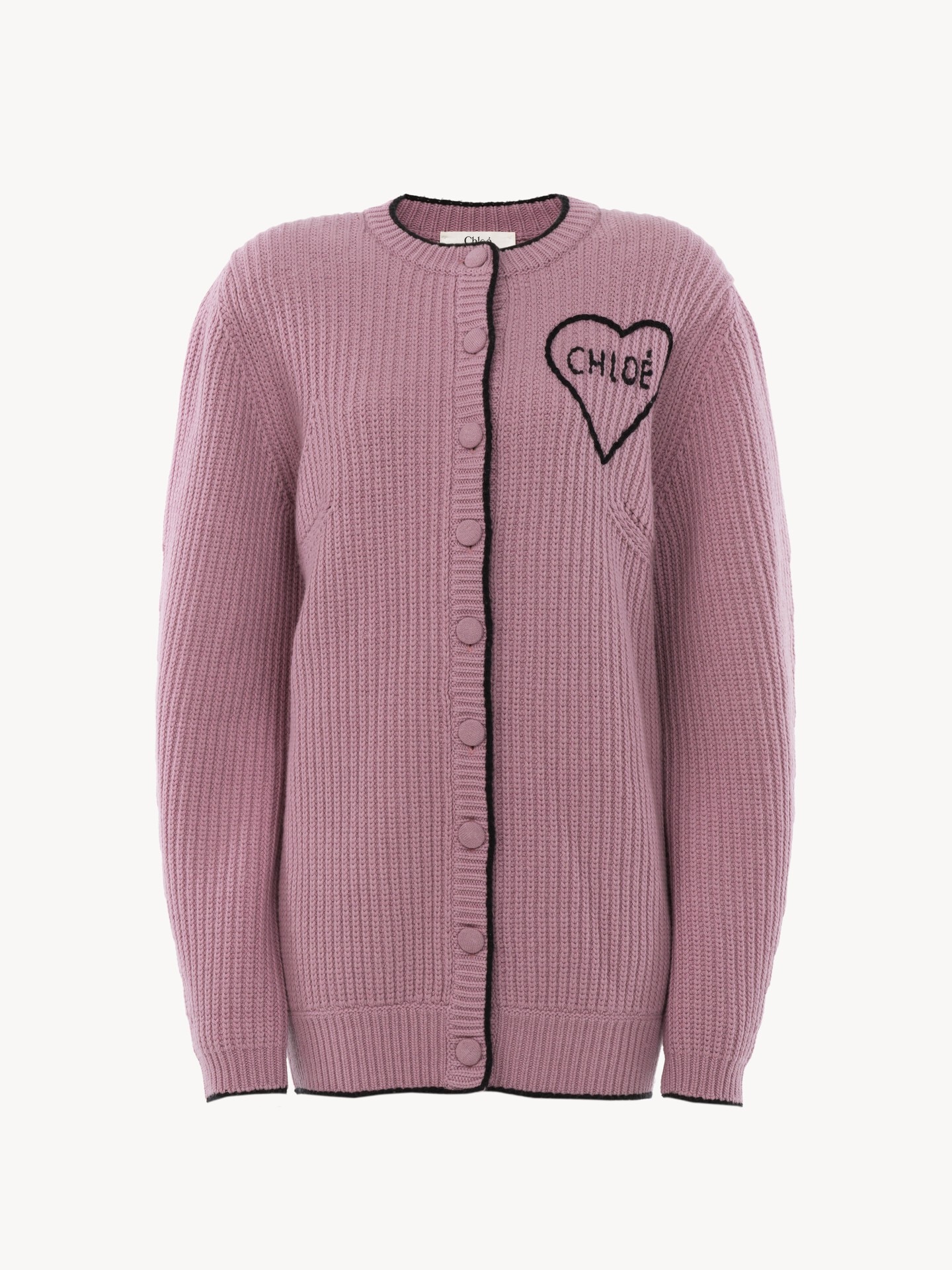 Generous logo cardigan in a wool & cashmere knit - 2
