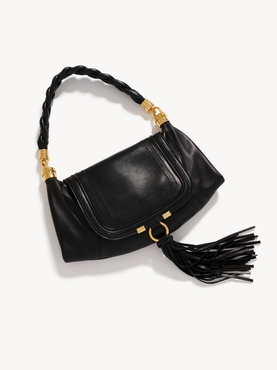Small Marcie Foulard hobo bag in soft leather - 7