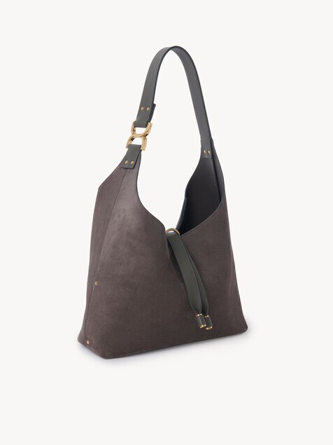 Small Marcie hobo bag in suede leather