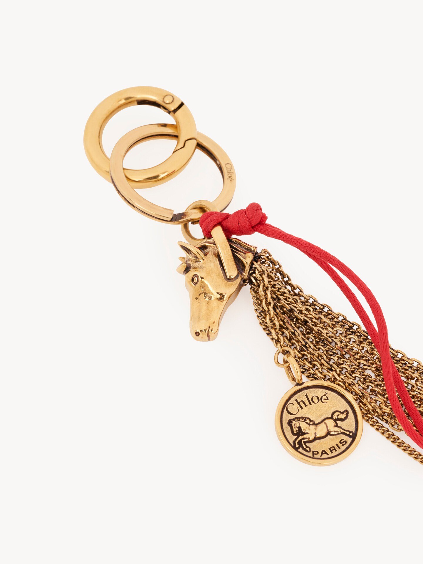 Charm para bolso Chlo&eacute; Symbols Chain Horse de lat&oacute;n - 3