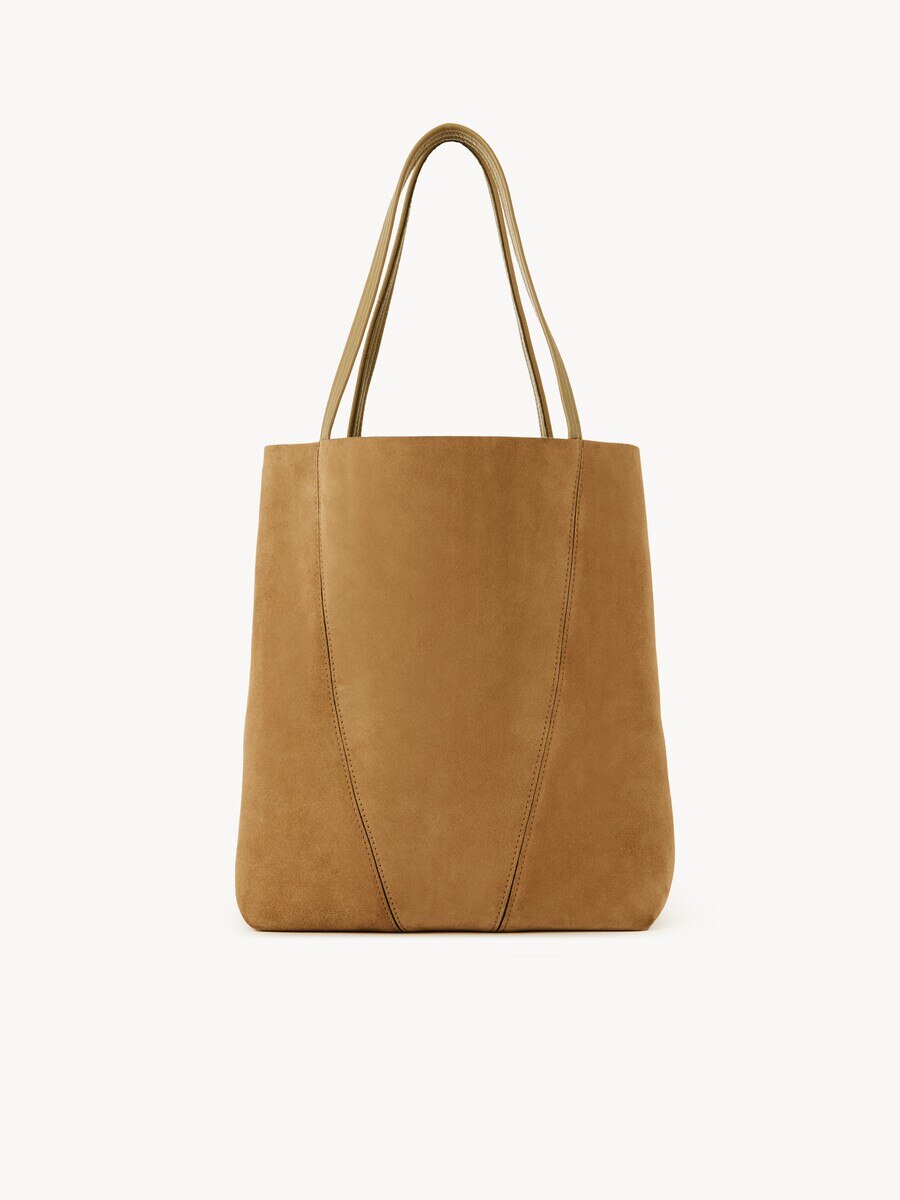 Chlo&eacute; Spin tote bag in suede leather - 4