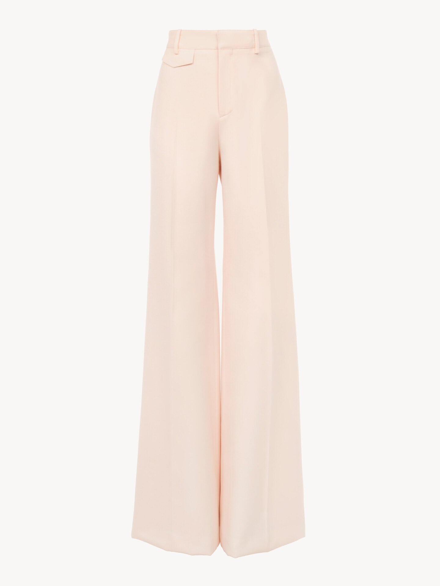 High-rise flared trousers in wool gabardine - 2