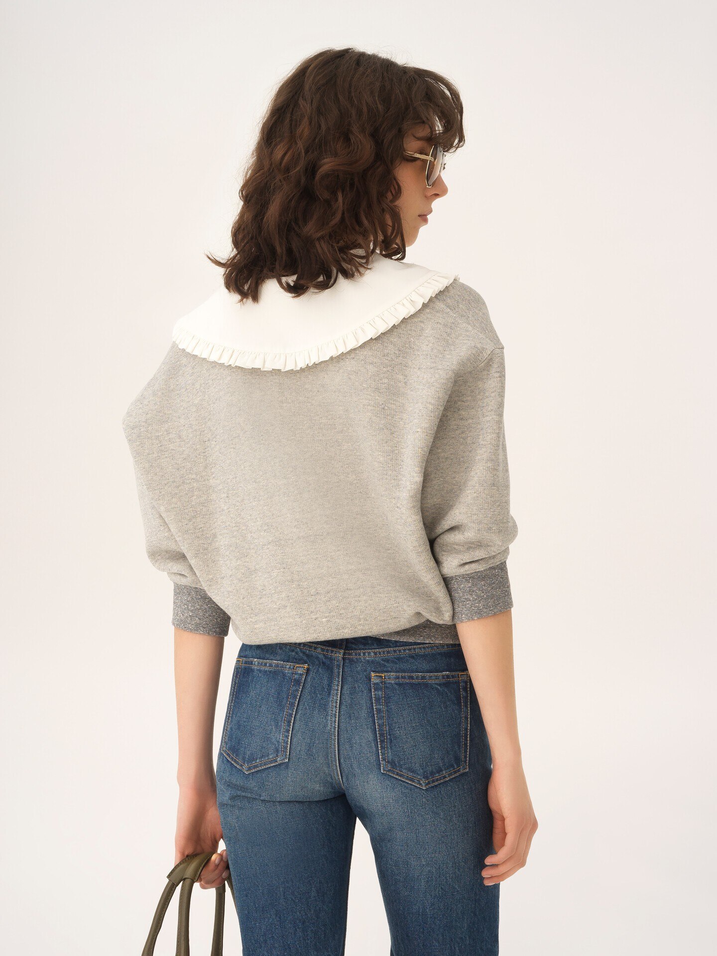 Collared jumper in chin&eacute; fleece - 6