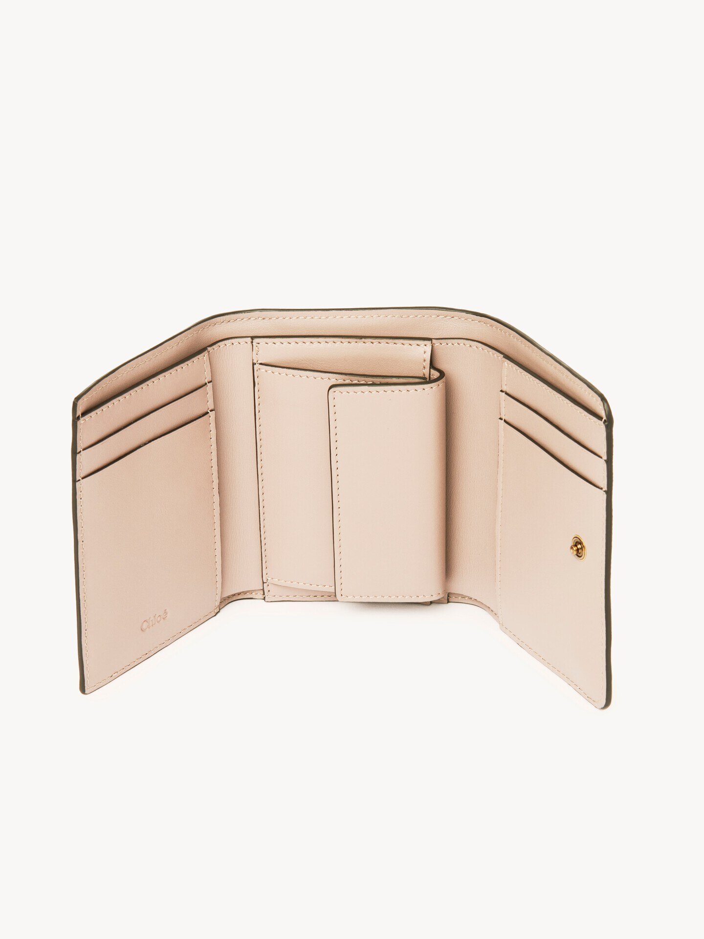 Small Chloé Iconic tri-fold with coin pocket in shiny leather - 5