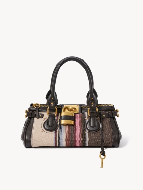 Paddington bag in tweed & grained leather