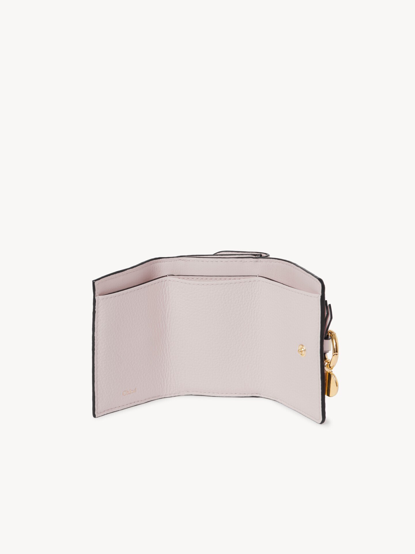 Mini Alphabet tri-fold in grained leather - 4