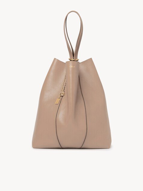 Large Chloé Spin tote bag in grained leather