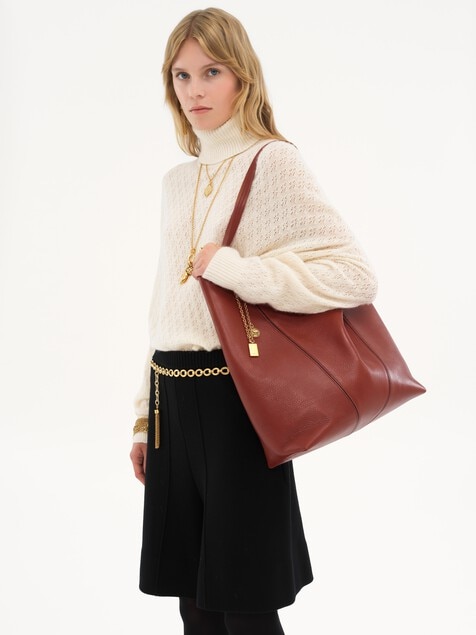Chlo&eacute; Spin tote bag in grained leather