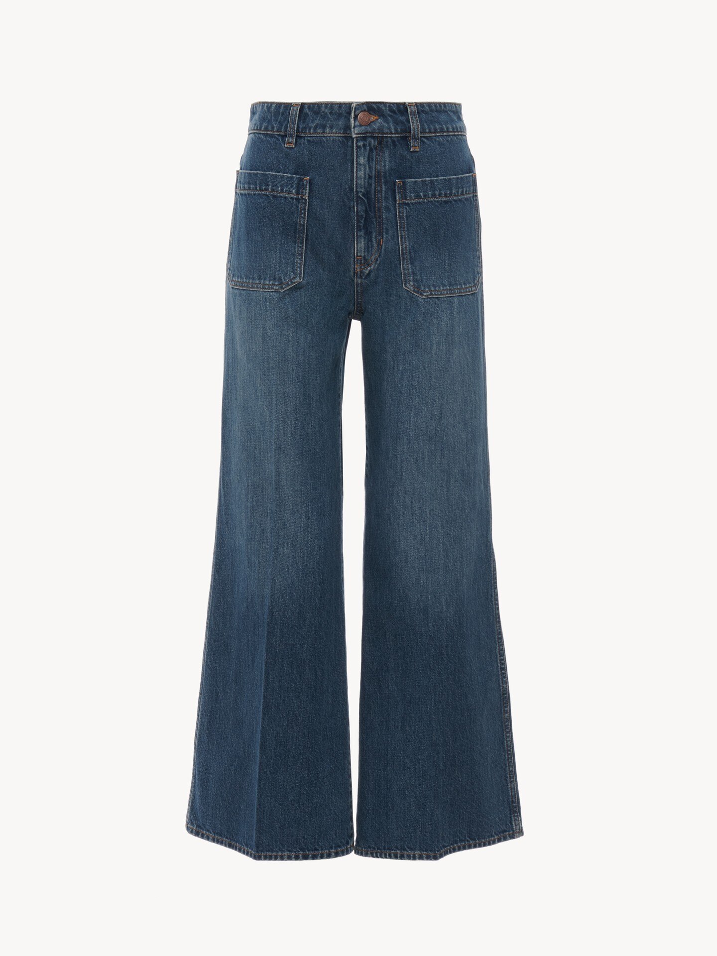 Cropped bootcut jeans in denim - 2