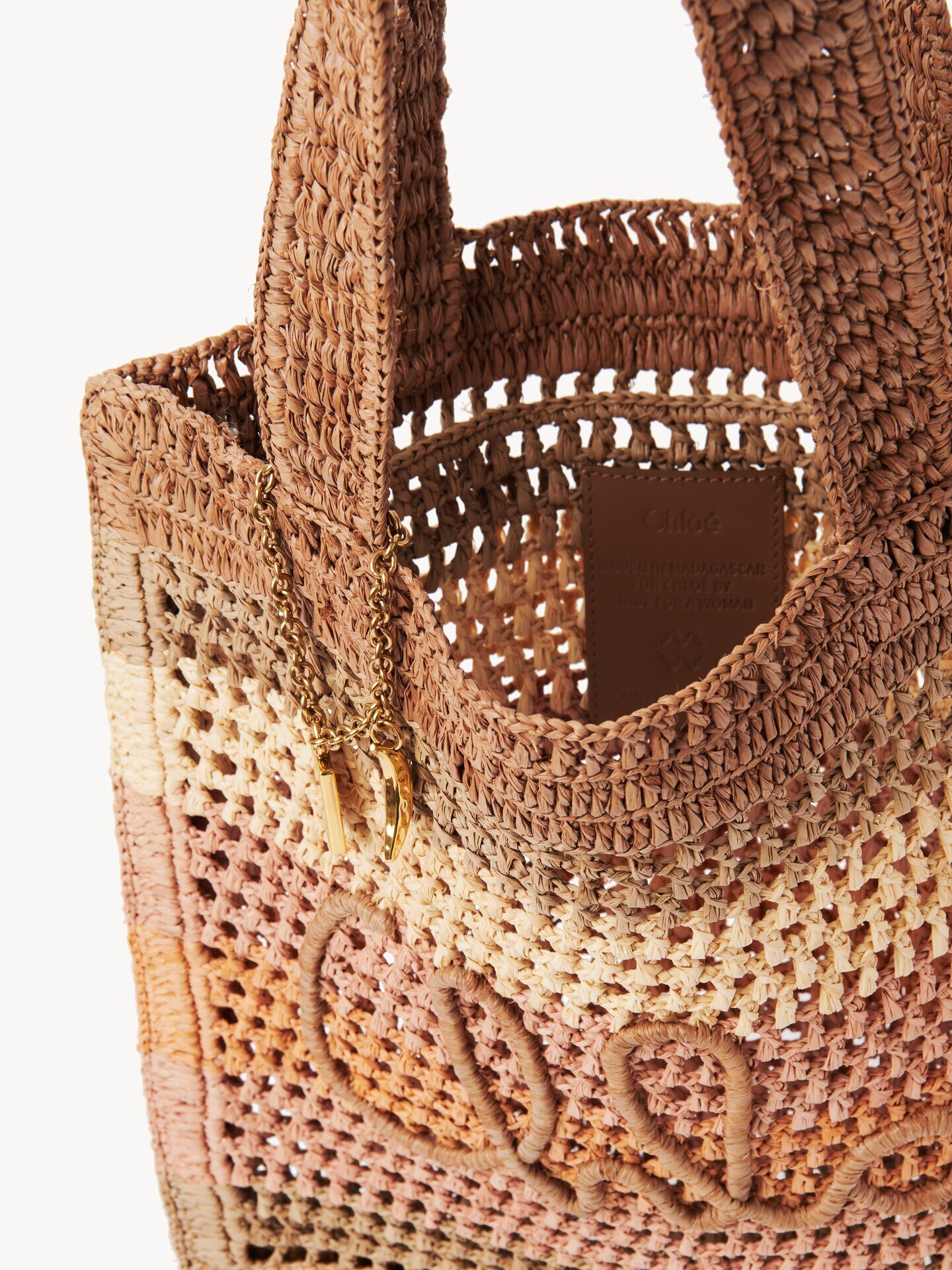 Bolso tote Summer Banana de rafia - 7