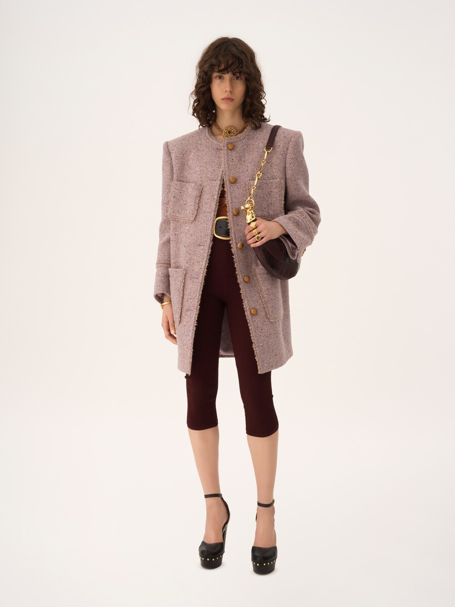 Chain Horse shoulder bag in grained leather & snakeskin - 10