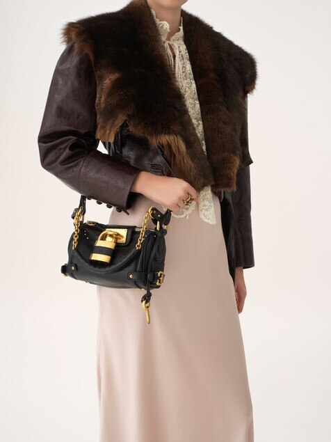 Small Paddington chain bag in grained leather