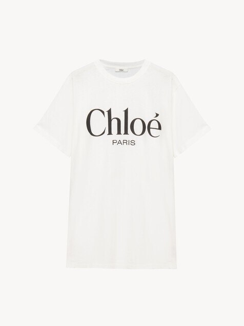 Oversized logo T-shirt in cotton jersey