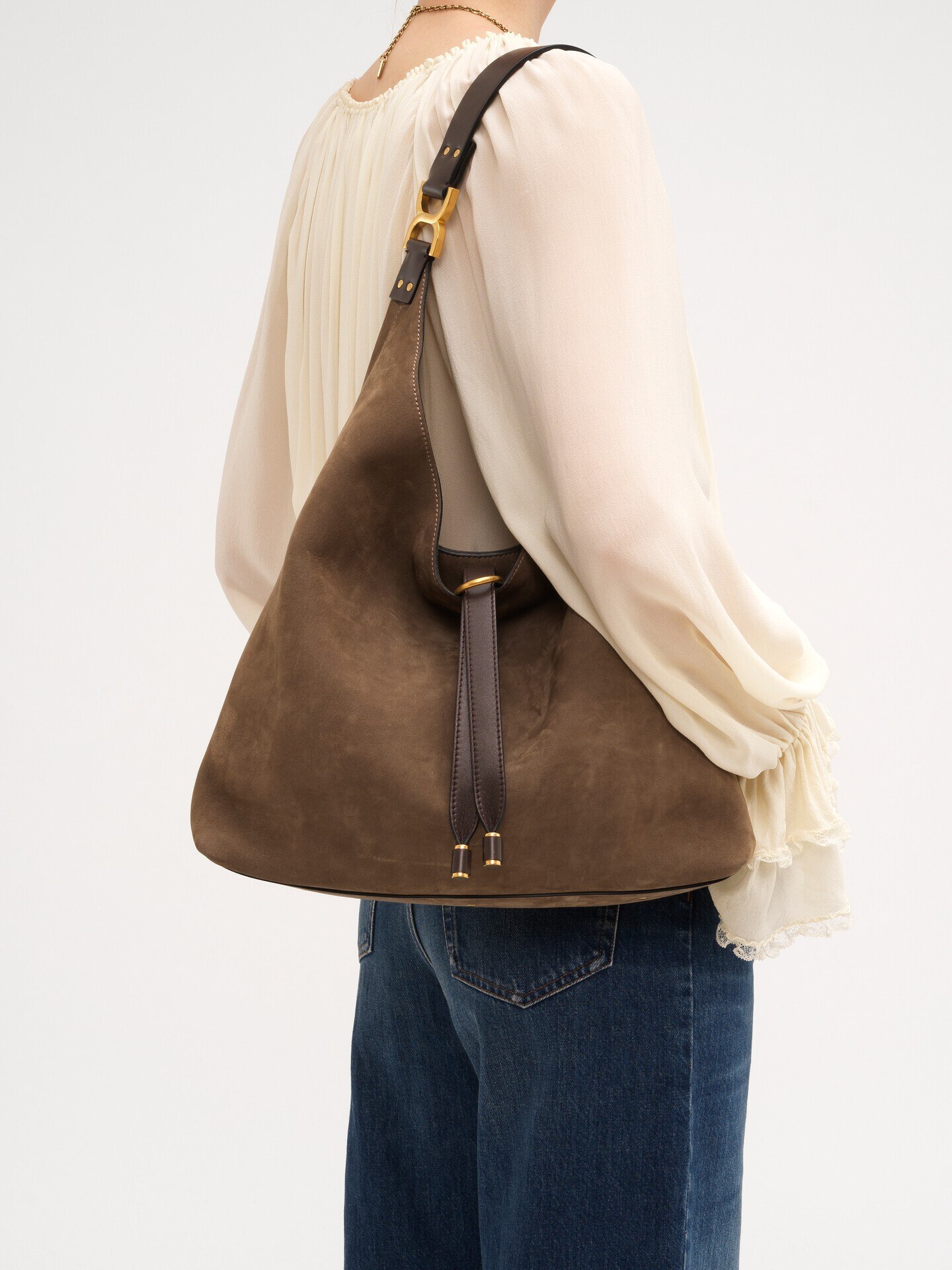 Marcie hobo bag in nubuck leather - 3