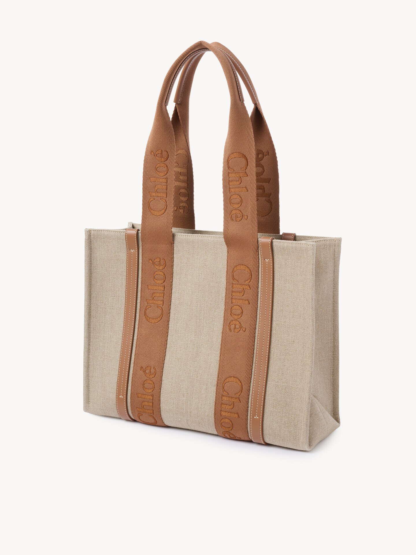Woody tote bag in linen - 4