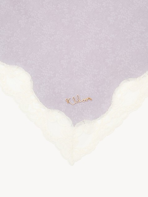 The Chlo&eacute; Poetic square scarf in silk & lace