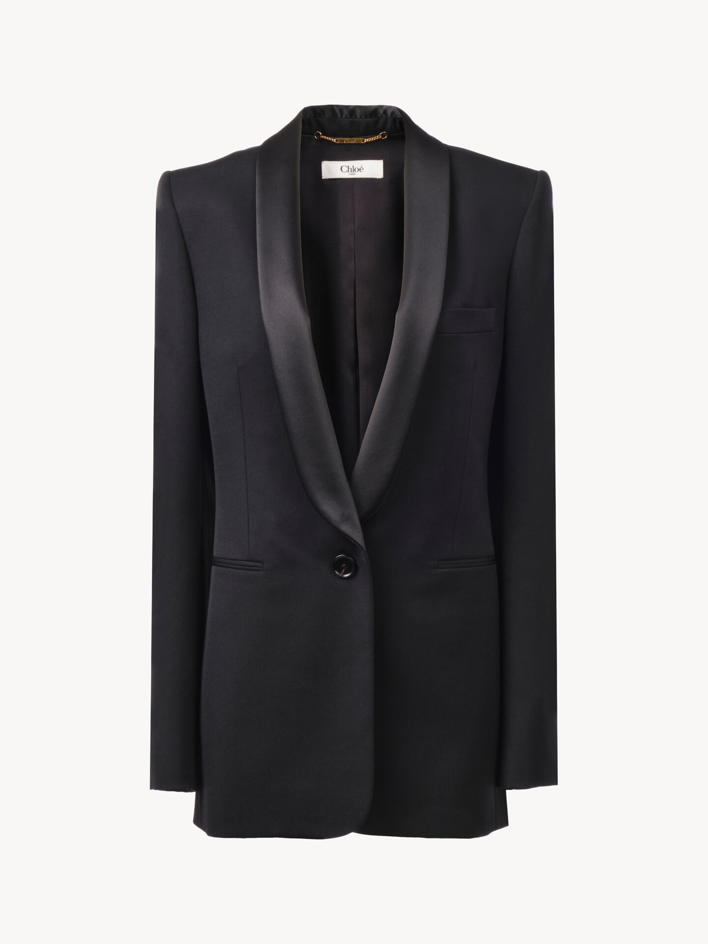 Chaqueta de esmoquin de lana grain de poudre - 2