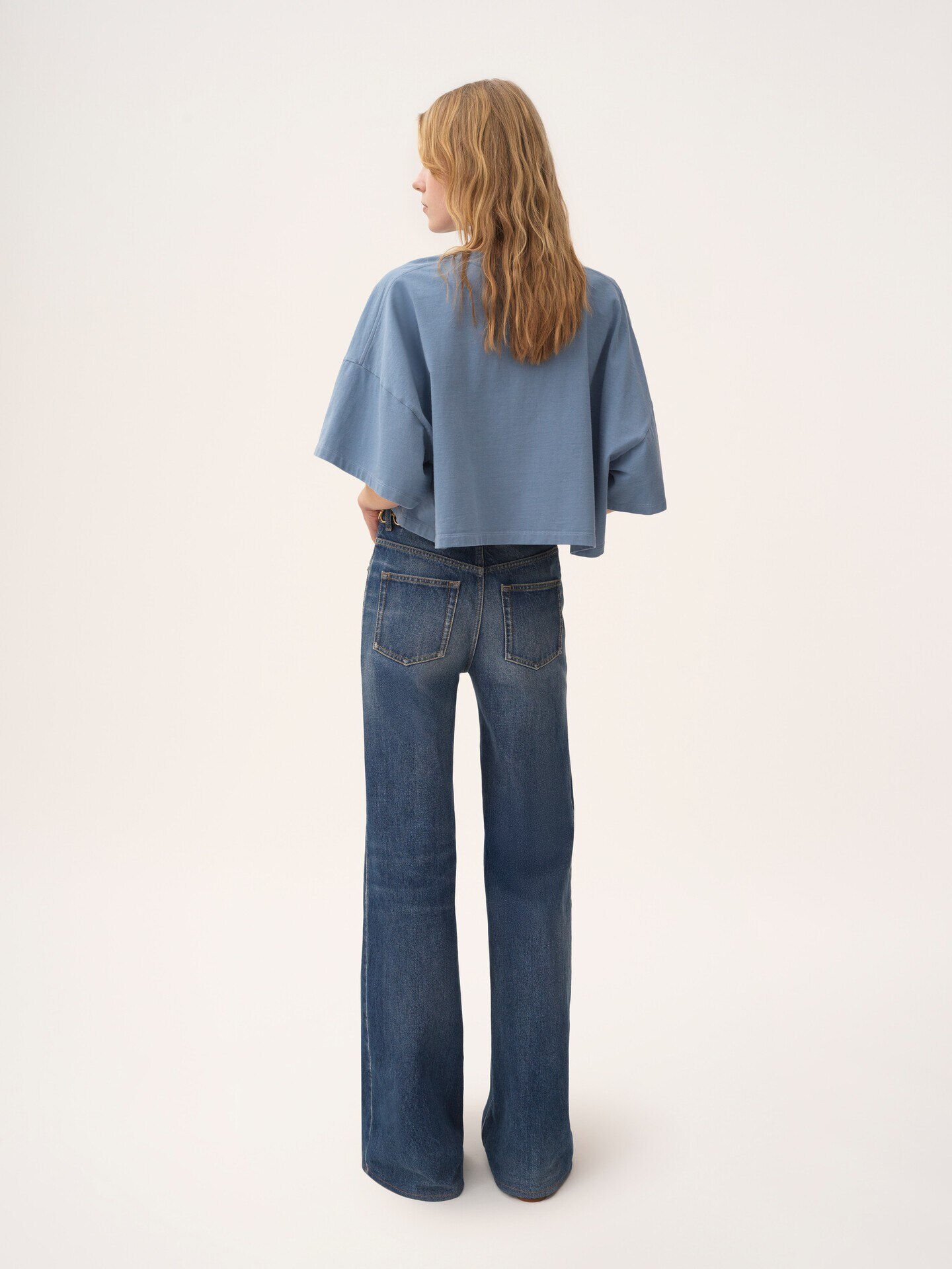 Cropped boxy logo T-shirt in cotton jersey - 5