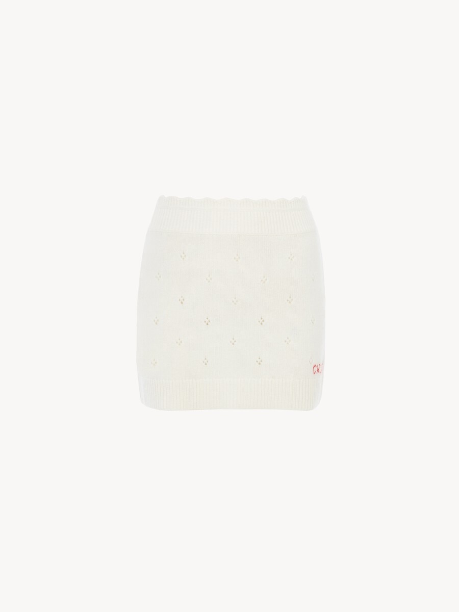Fitted mini skirt in a wool & cashmere knit - 2