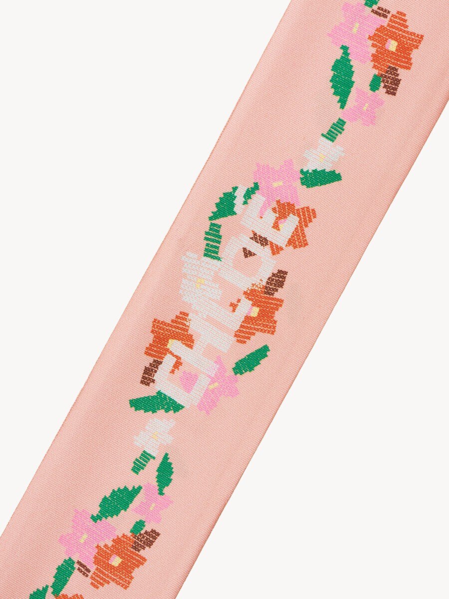 The Chlo&eacute; Parrot bandeau scarf in silk twill - 4