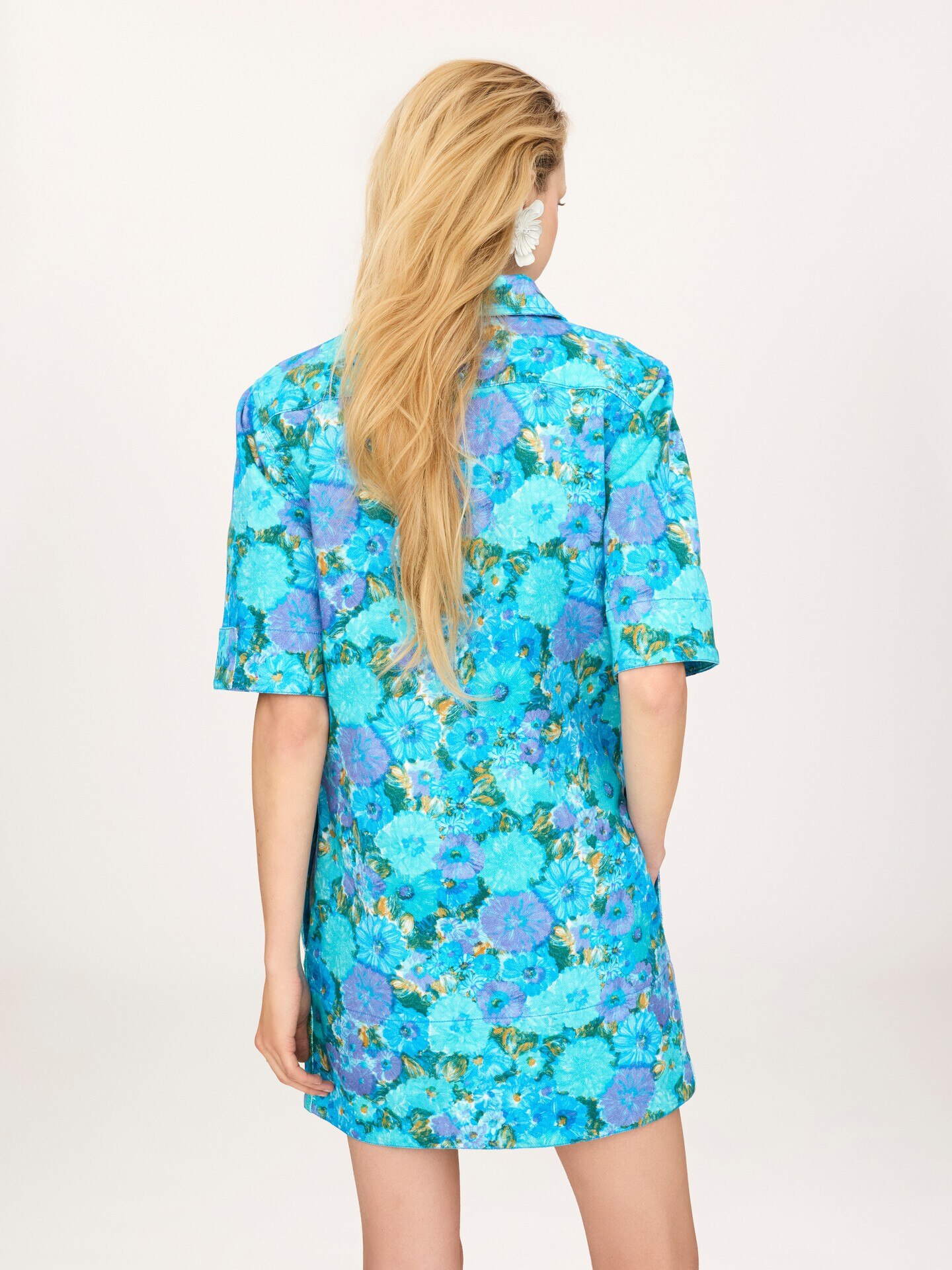 Mini polo dress in cotton drill - 5