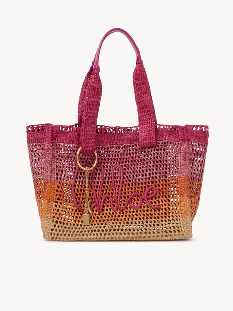 Bolso tote Summer Banana East-West de rafia