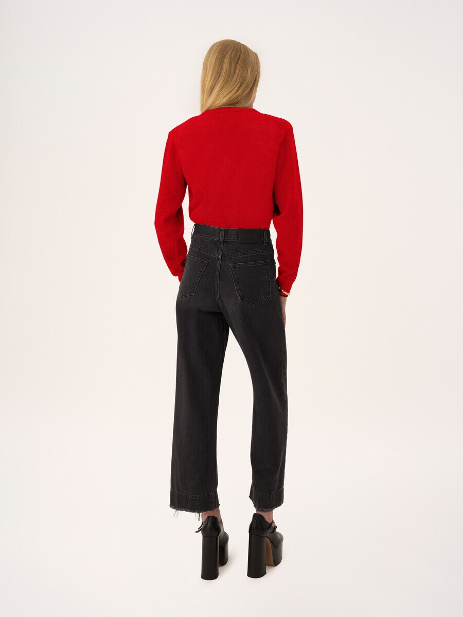 Fitted logo cardigan in a wool & cashmere knit - 5