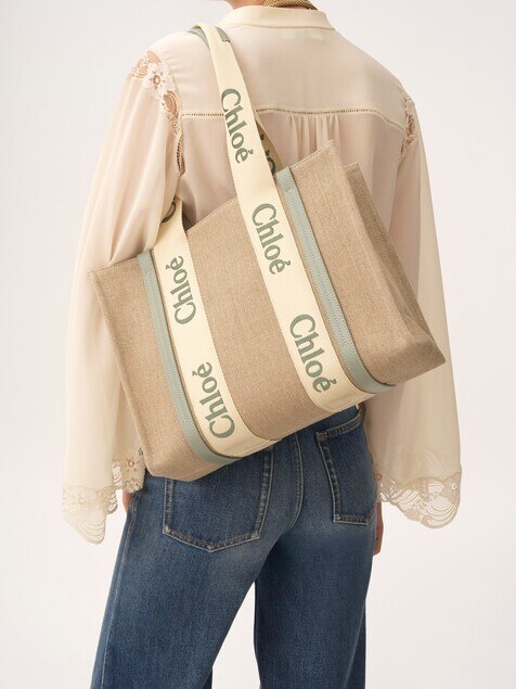 Woody tote bag in linen