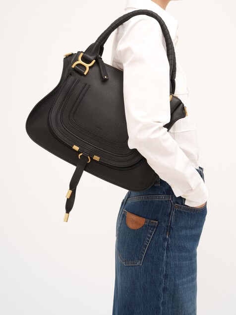 Bolso Marcie de cuero granulado