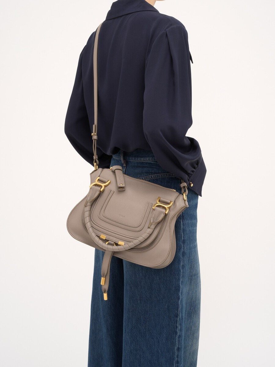 Small Marcie bag in grained leather - 3