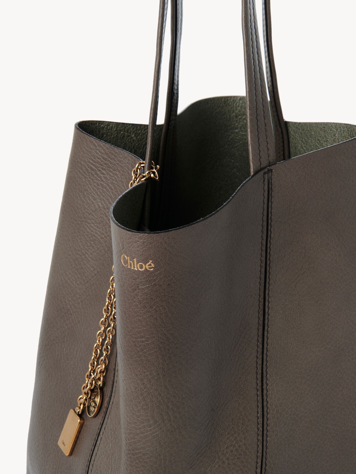 Bolso tote Chlo&eacute; Spin de cuero granulado - 6