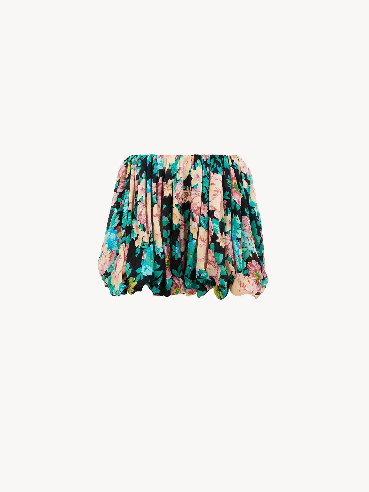 Mini bloomer shorts in silk charmeuse - 1