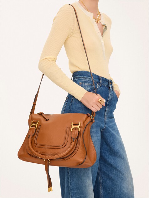 Bolso Marcie de cuero granulado