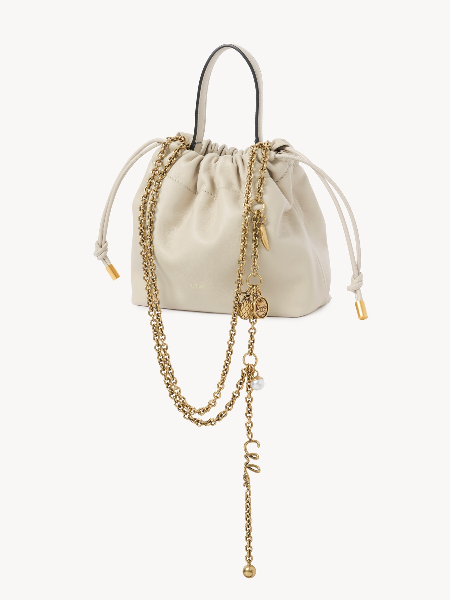 Mini Chloé Icons shoulder bag with chain in soft leather - 3