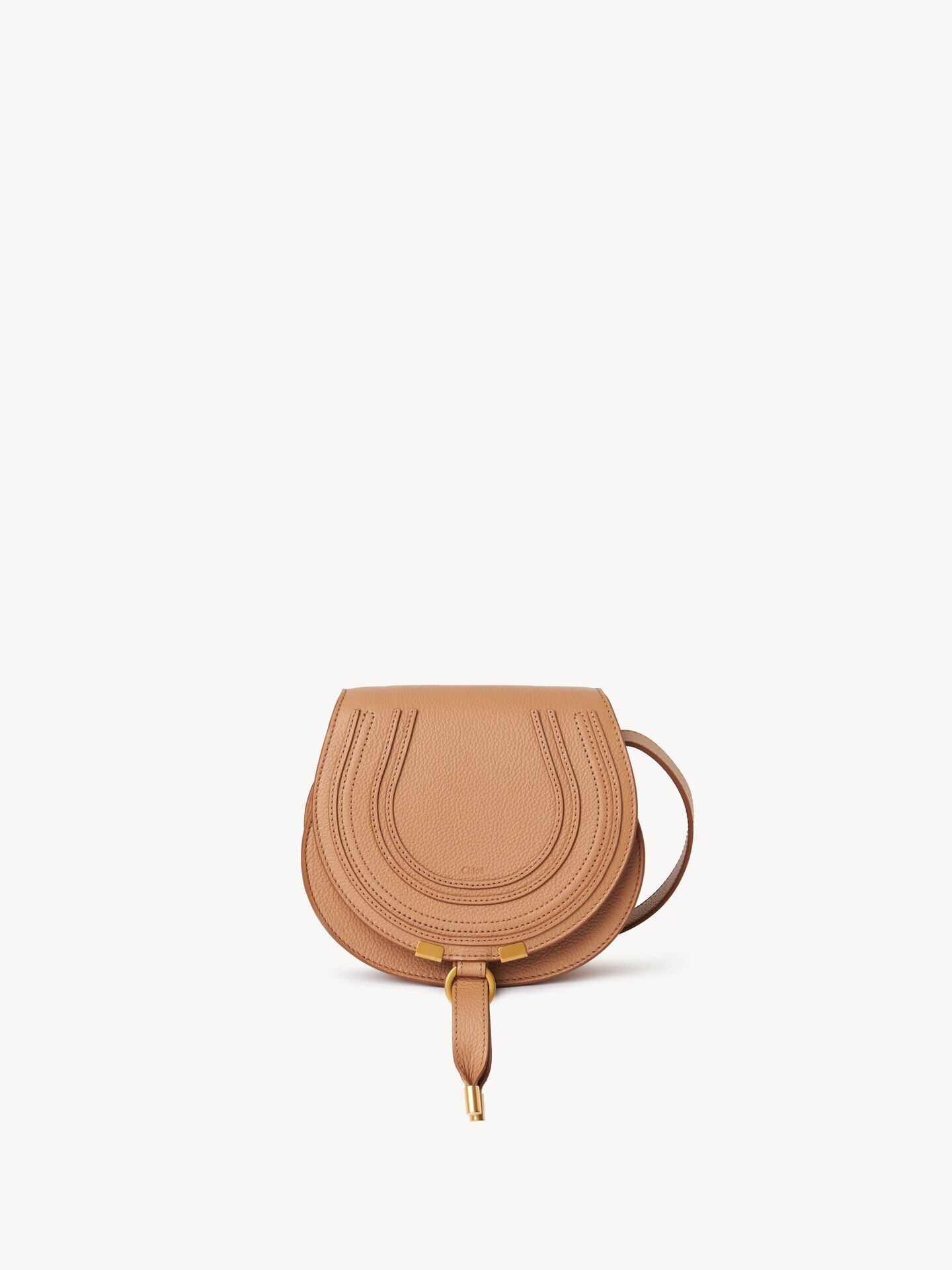 Bolso saddle peque&ntilde;o Marcie de cuero granulado - 2