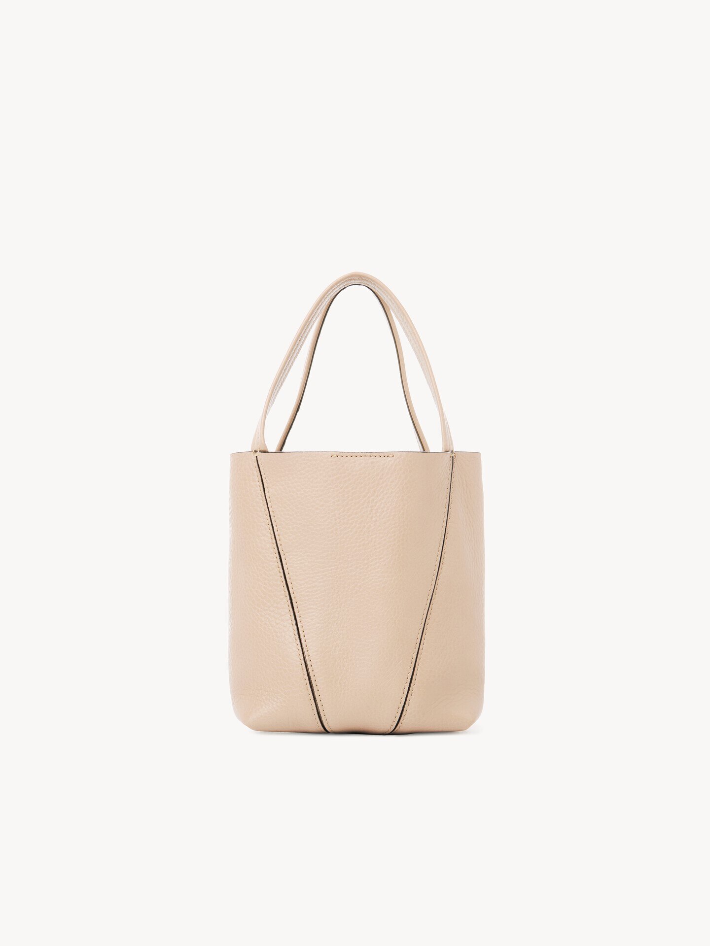 Small Chloé Spin tote bag in grained leather - 5