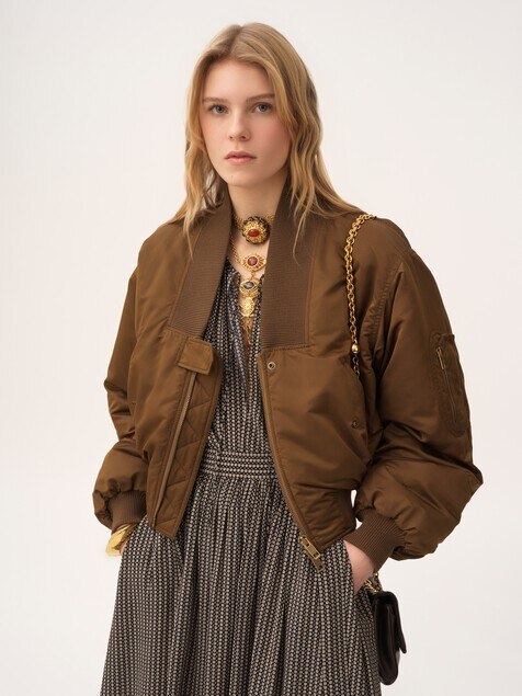 Chaqueta bomber de nailon