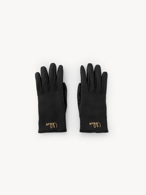 The Chlo&eacute; Iconic gloves in leather