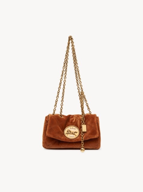 Bolso de hombro peque&ntilde;o Chlo&eacute; Heritage de terciopelo