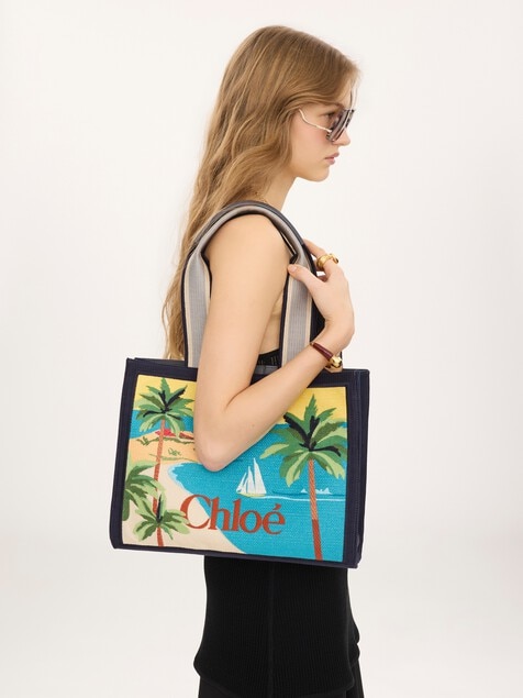 Bolso tote Chlo&eacute; Soleil de lona bordada