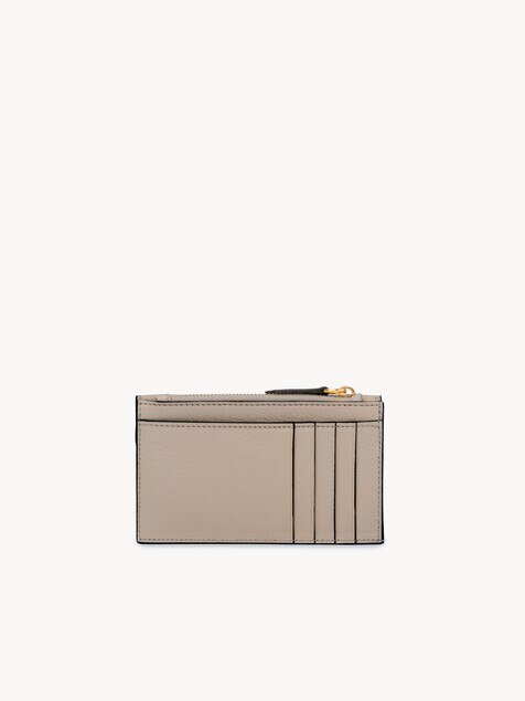 Small Envelope purse with card slots in grained leather