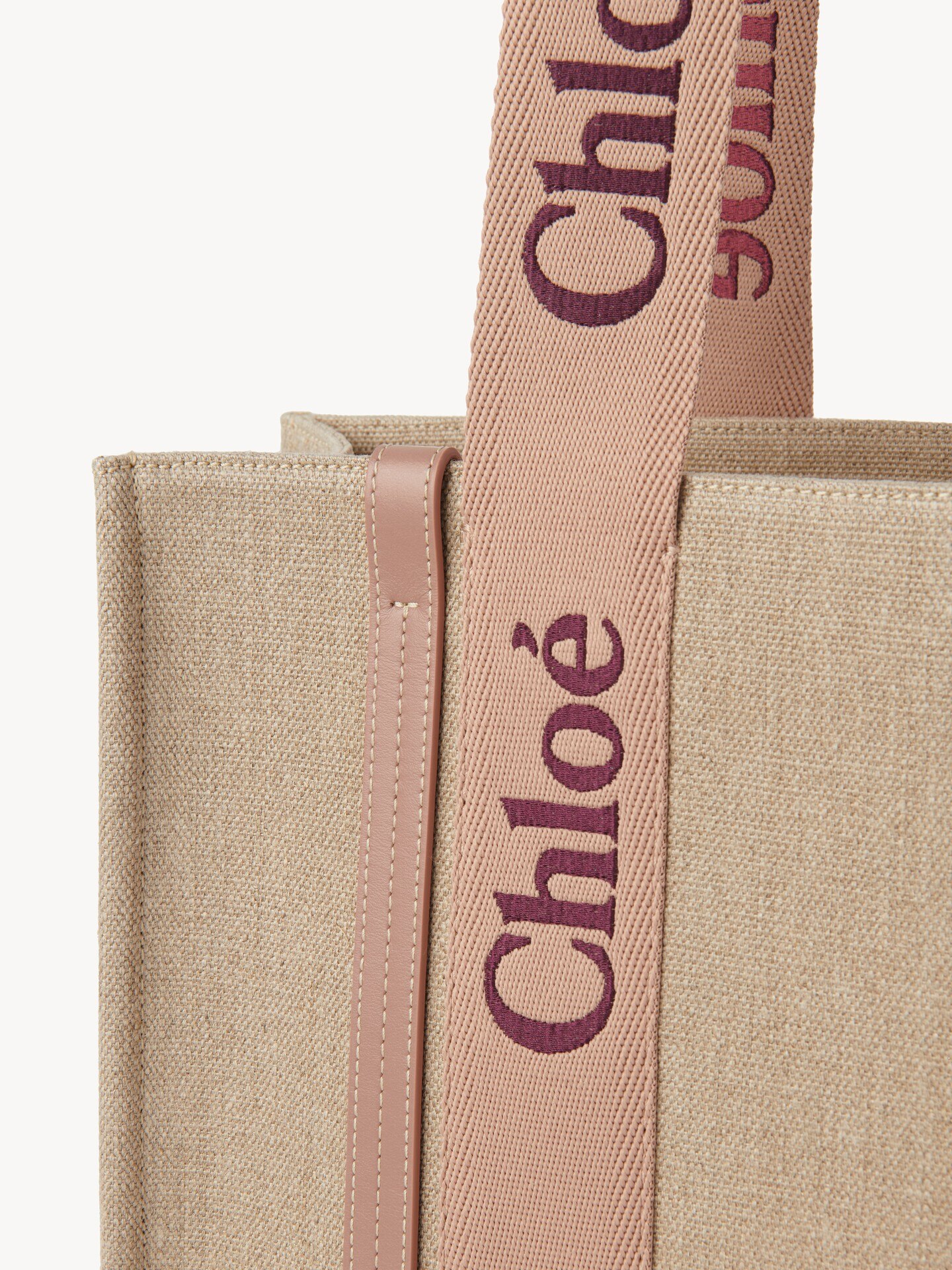 Woody tote bag in linen - 7