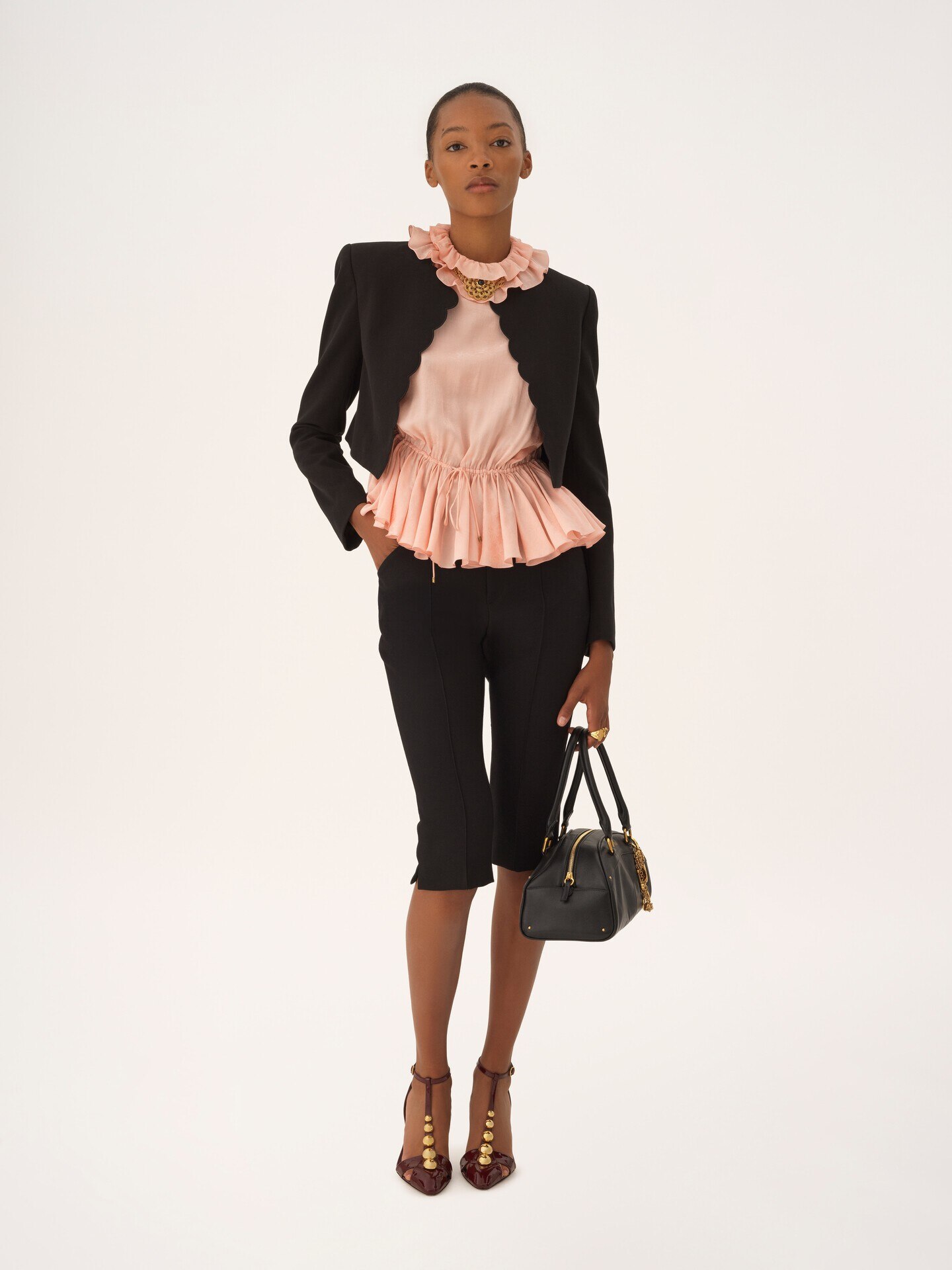 Cropped Spencer jacket in soft cavalry cotton - 3