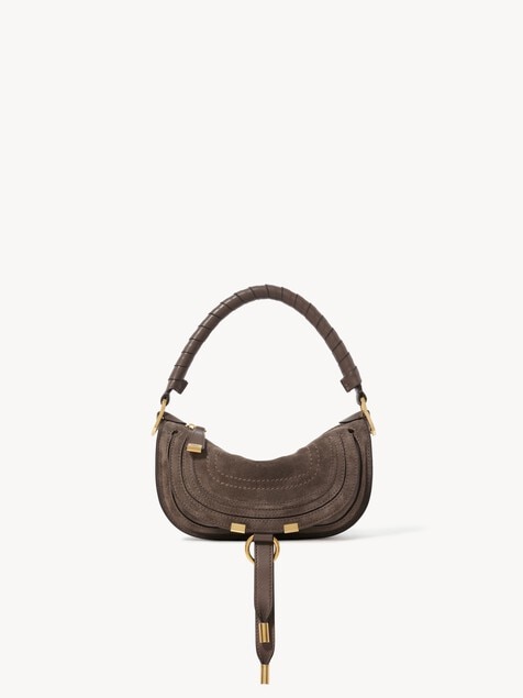 Mini Marcie shoulder bag in suede leather