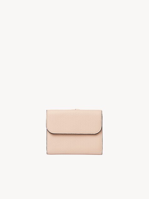 Small Alphabet tri-fold in grained leather