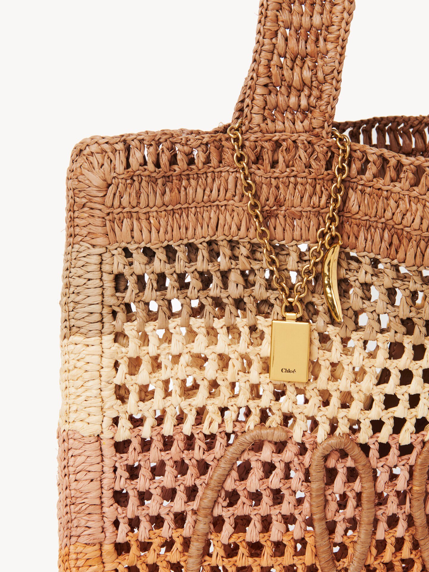 Bolso tote Summer Banana de rafia - 8